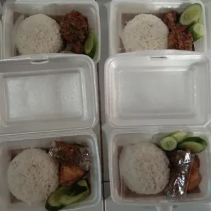 Paket Nasi Ayam Penyet Sambal Ijo