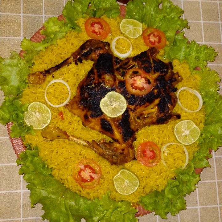 Paket Nasi Briani Ayam Bakar Kampung