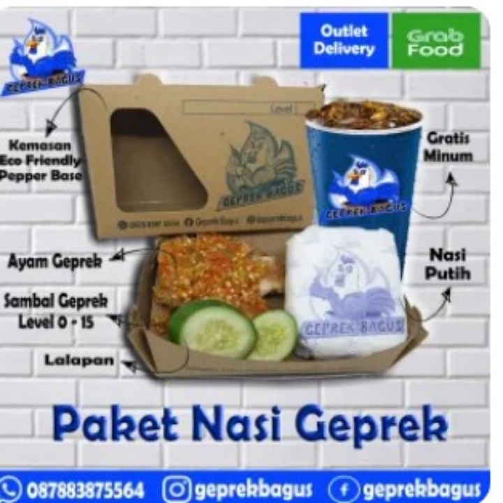 Ayam Geprek Besar Sambel Geprek Plus Nasi