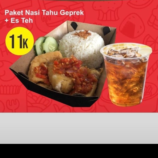 Paket Nasi Tahu geprek