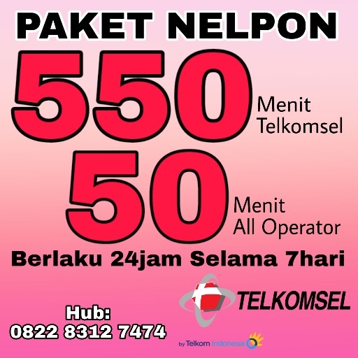 Paket Nelpon Murah 550mnt Tsel 50mnt All Operator 7hari