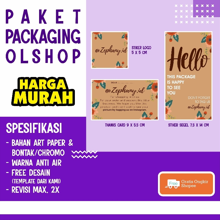 Paket Packaging Untuk Olshop