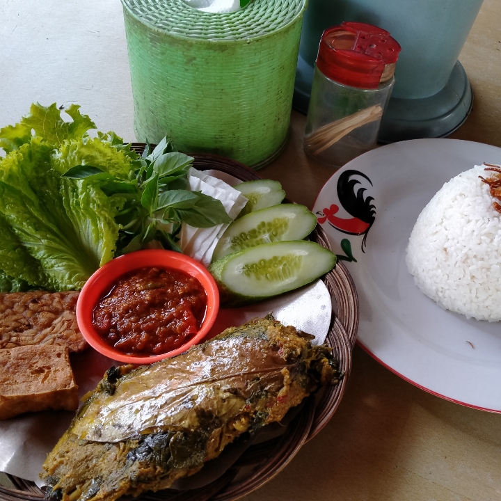 Paket Pepes Bebek M Nasi Tahu Tempe Lalapan Sambal Air Tawar