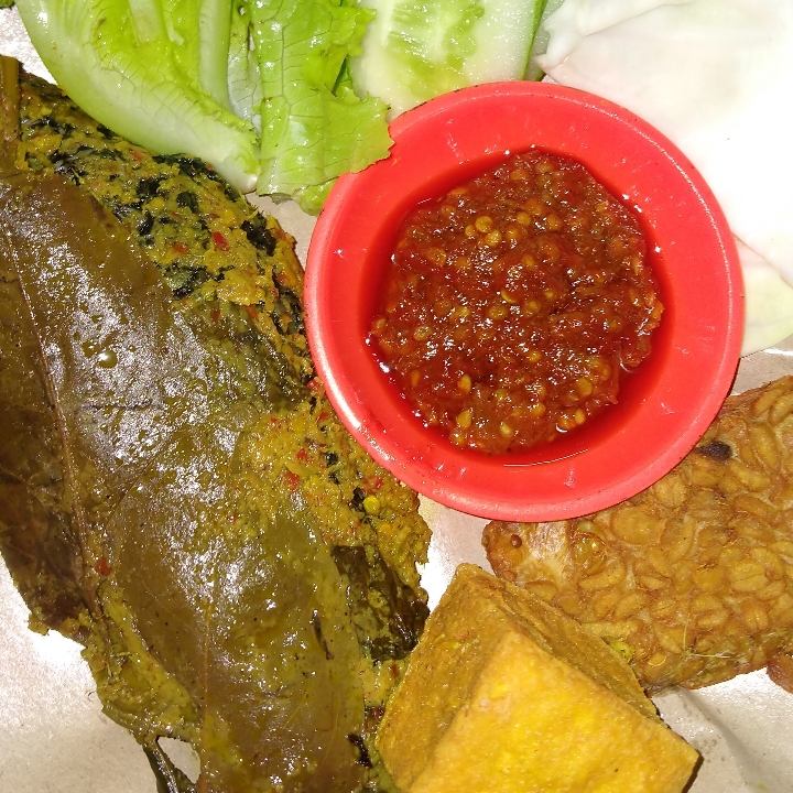 Pkt Pepes Ikan Mas Nasi Tahu Tempe Lalapan Sambal Air Tawar