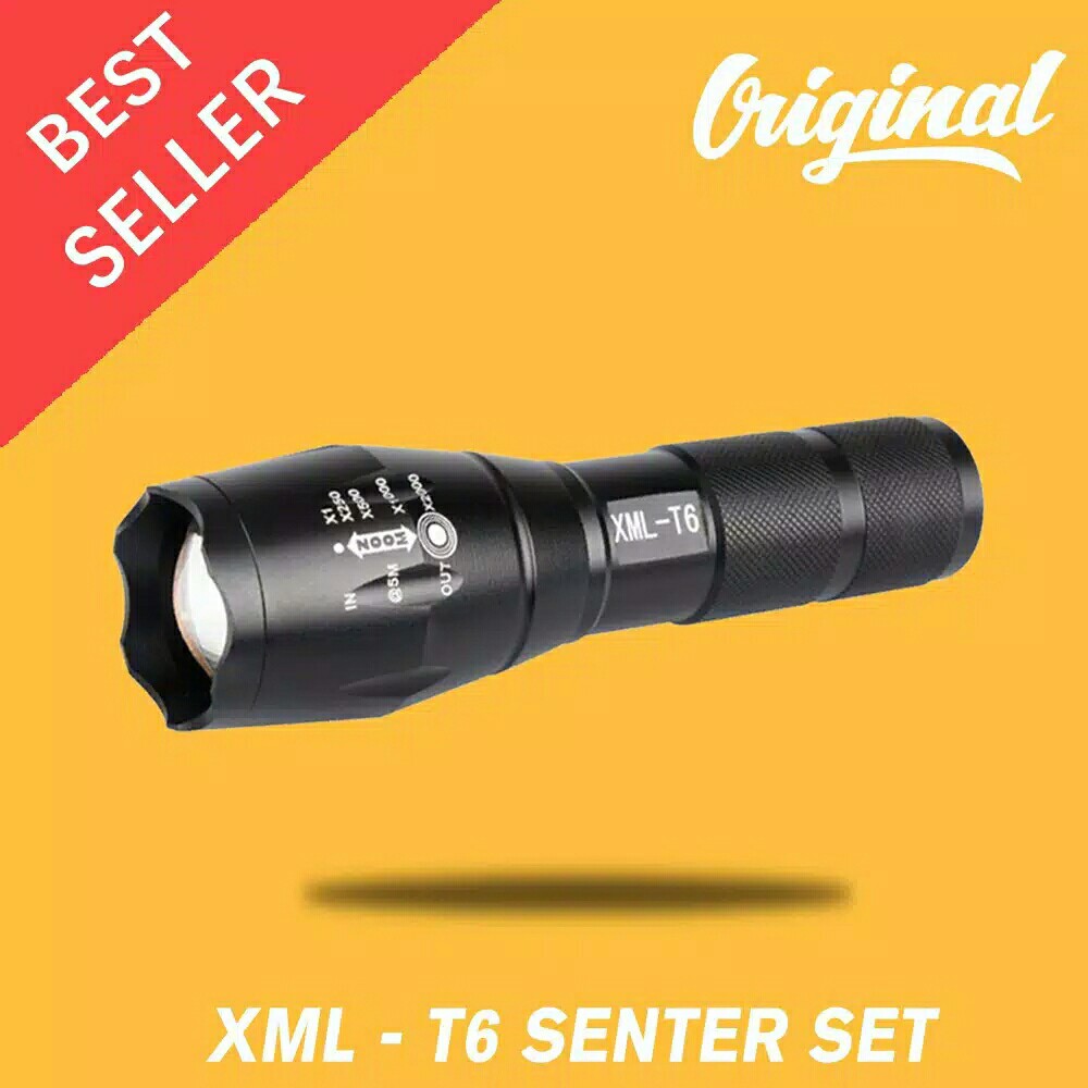 Paket Senter taff-LED E17 LED Tactical XML - T6 8000 Lumens 3