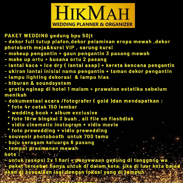 Paket Wedding Gedung 50jt