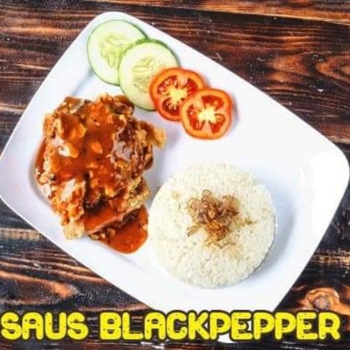 Paket ayam saus blackpeper