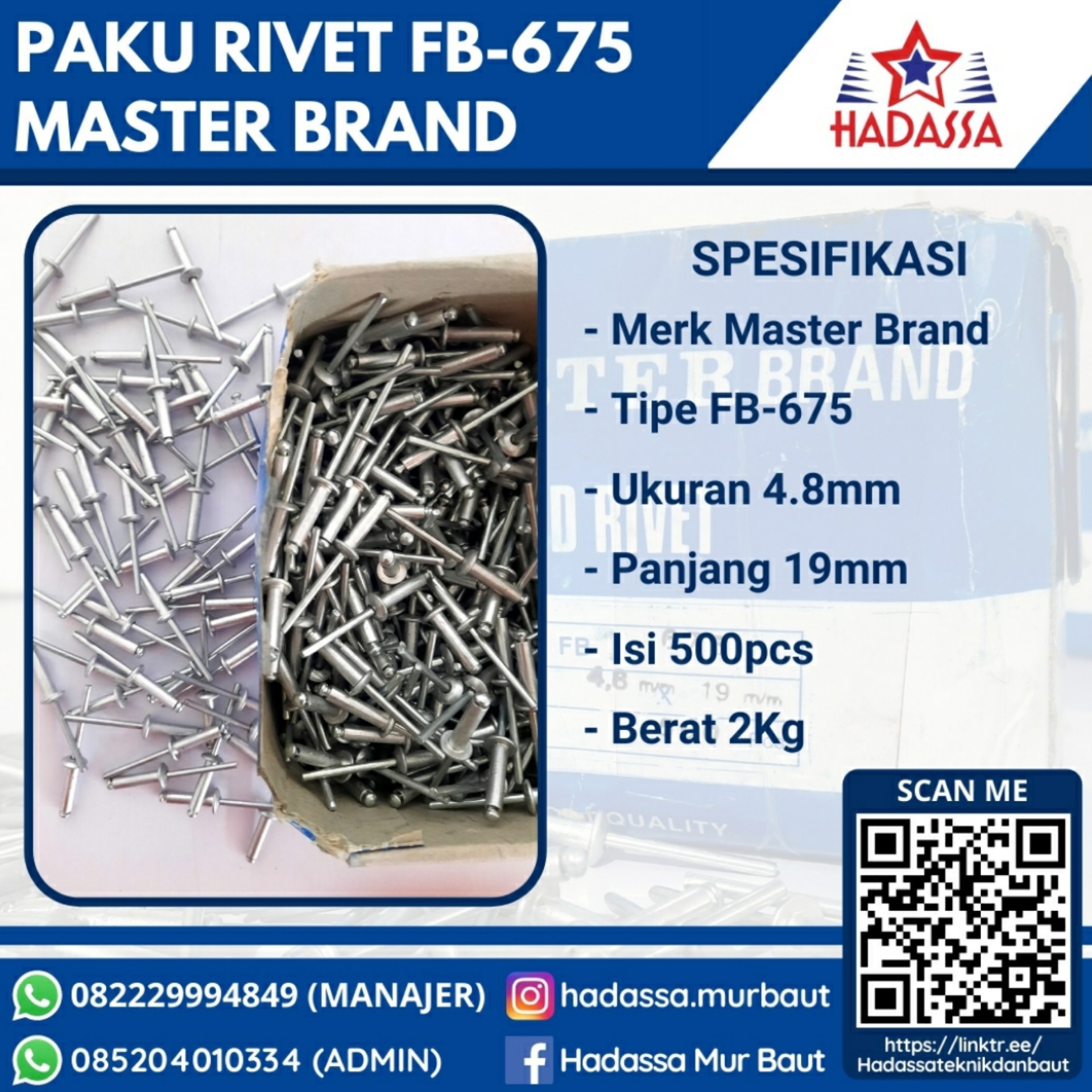 Paku Rivet FB-675 Master Brand