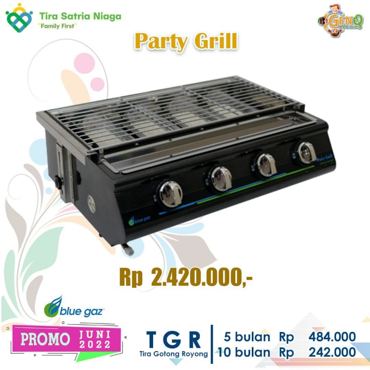 Party Grill Panggangan Kekinian 4 Tungku