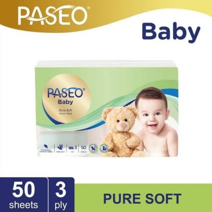 Paseo Baby Travel Pack Pure Soft 50 Sheet 3 Ply