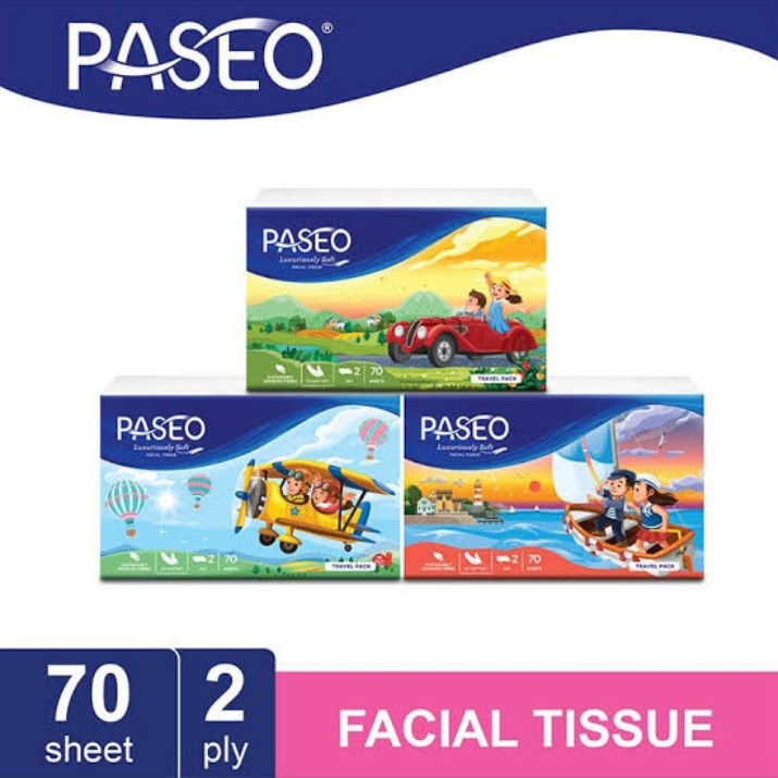 Paseo Facial Tissue Plastik 70 Sheet 2 Ply