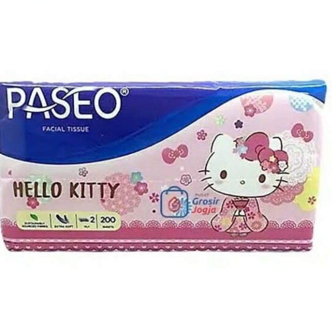 Paseo Hello Kitty Tissue Plastik 200 Sheet 2 Ply