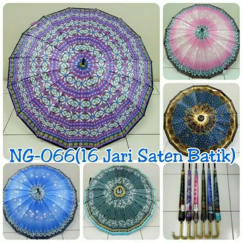 Payung Saten 16 Jari Batik  2