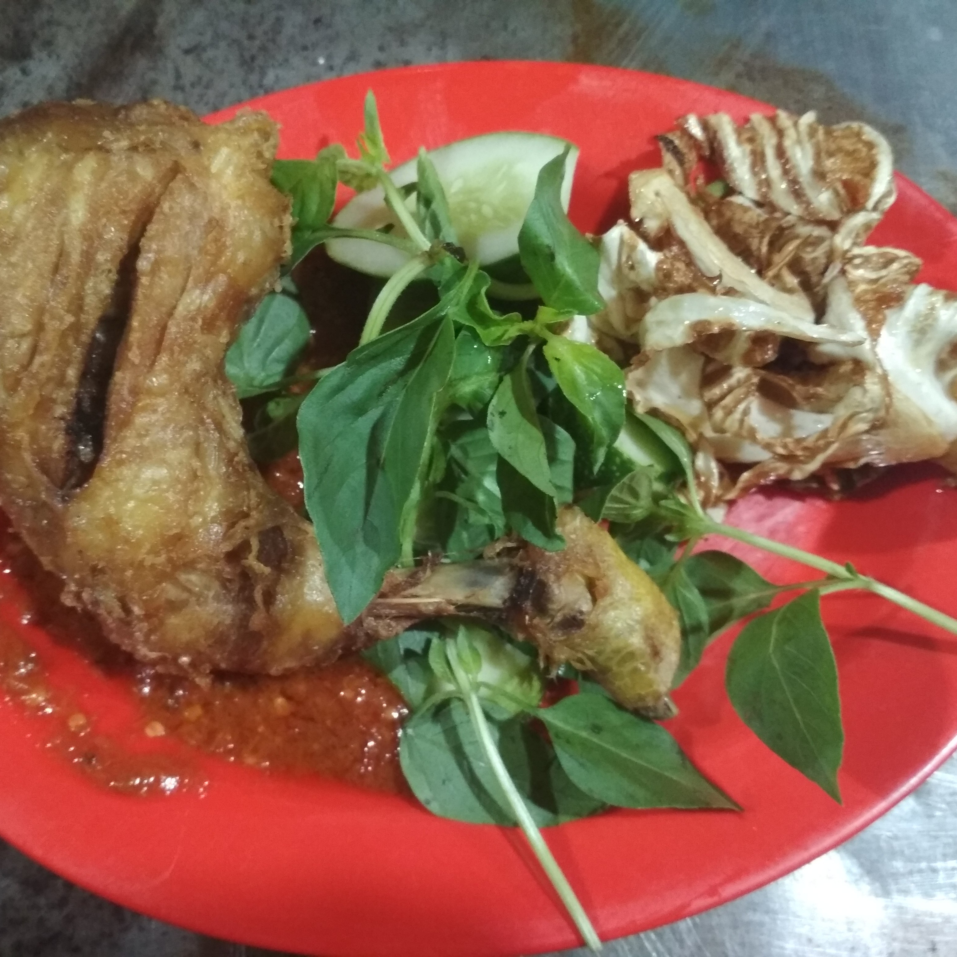 Pecel Ayam Sama Nasi