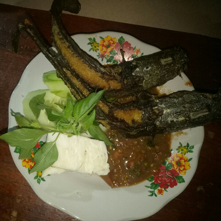 Pecel Lele Sambel Mentah