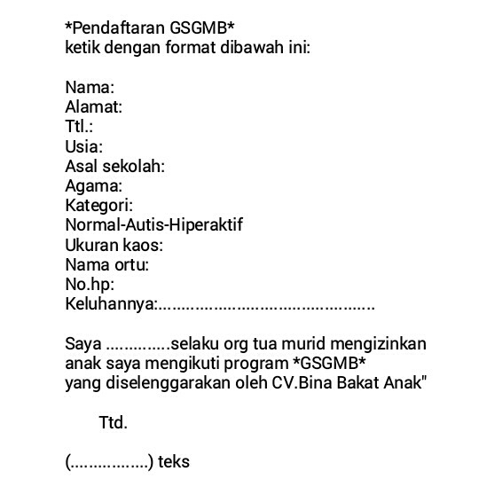 Pendaftaran GSGMB