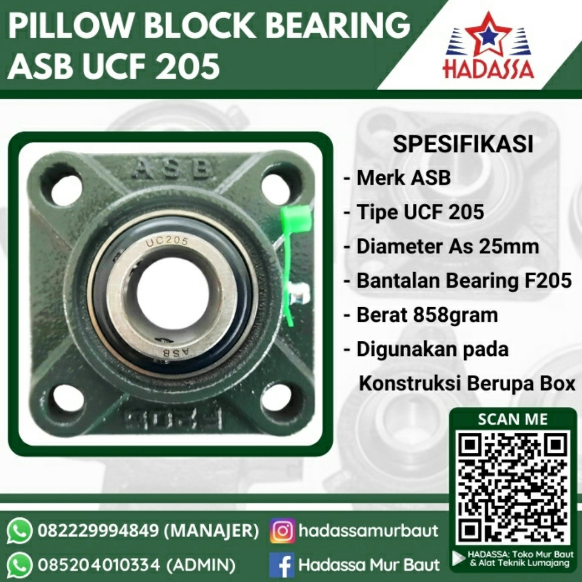 Pillow Block Bearing ASB UCF 205