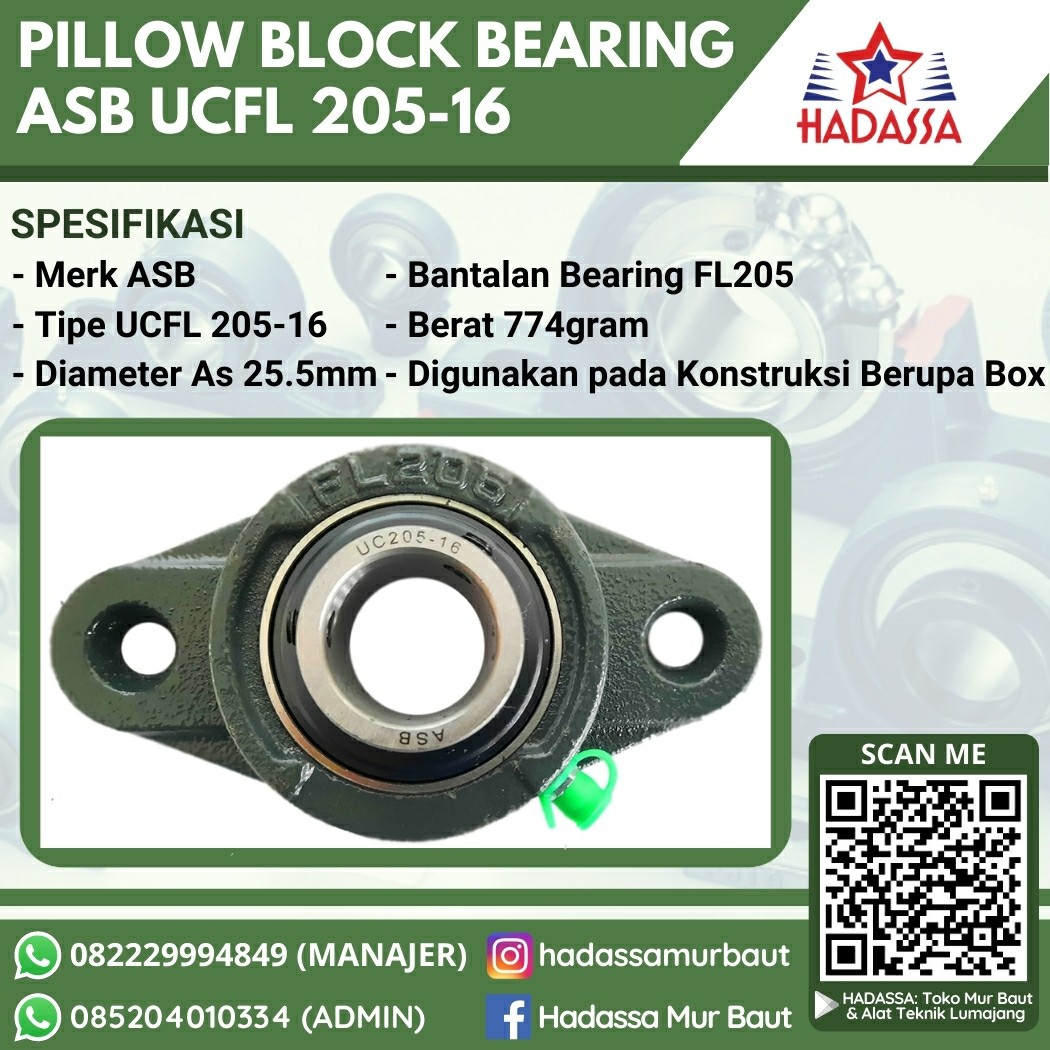 Pillow Block Bearing ASB UCFL 205-16