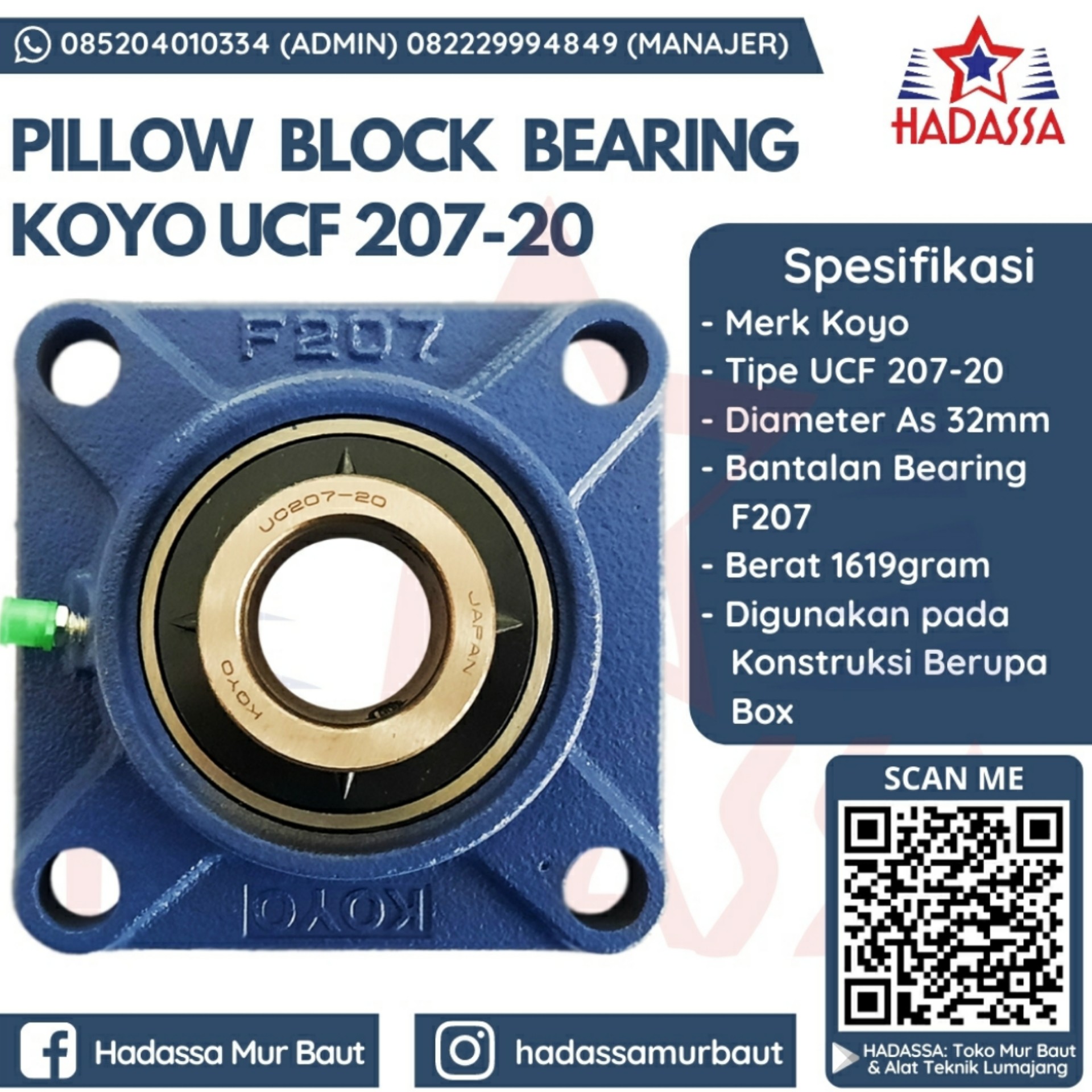 Pillow Block Bearing Koyo UCF 207-20