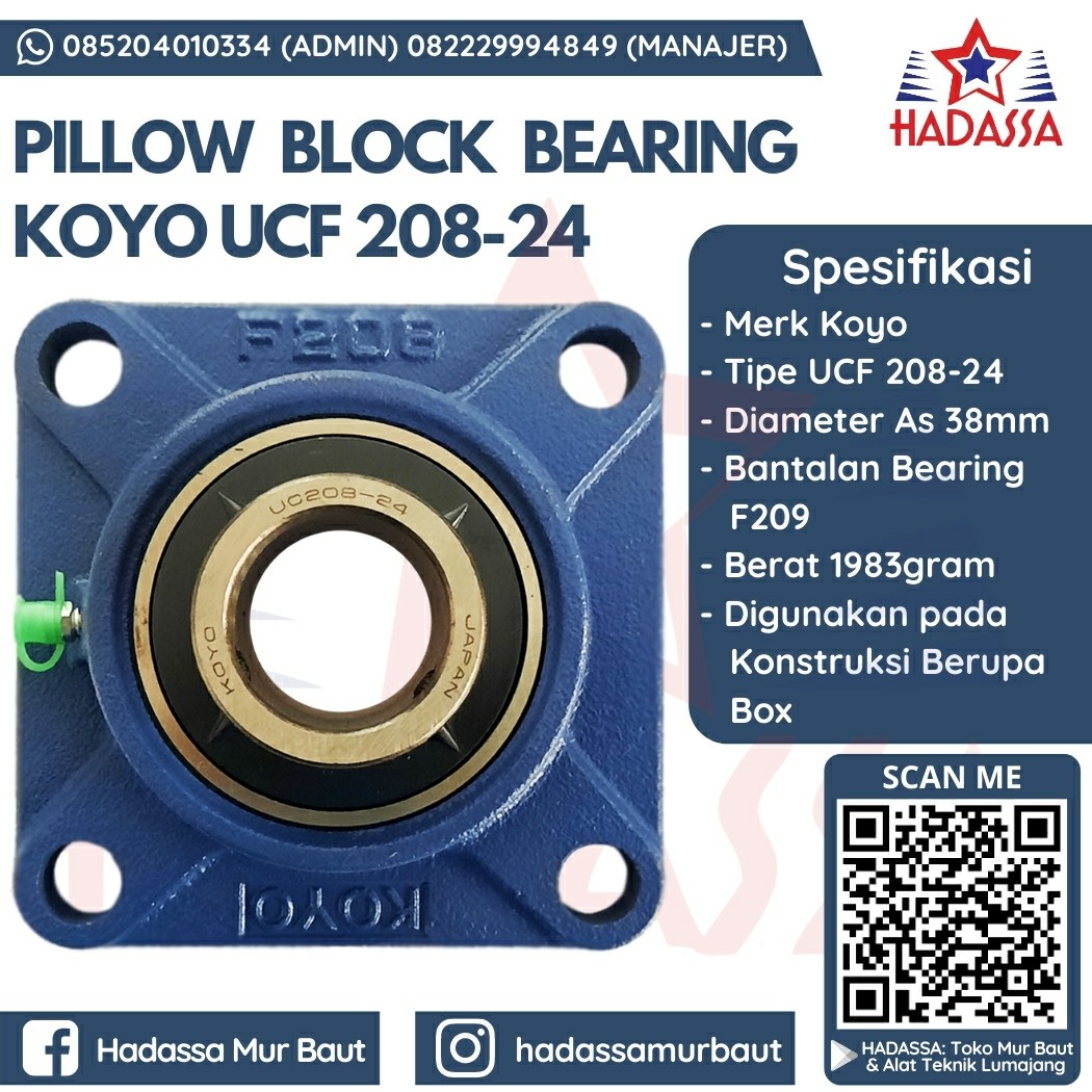 Pillow Block Bearing Koyo UCF 208-24