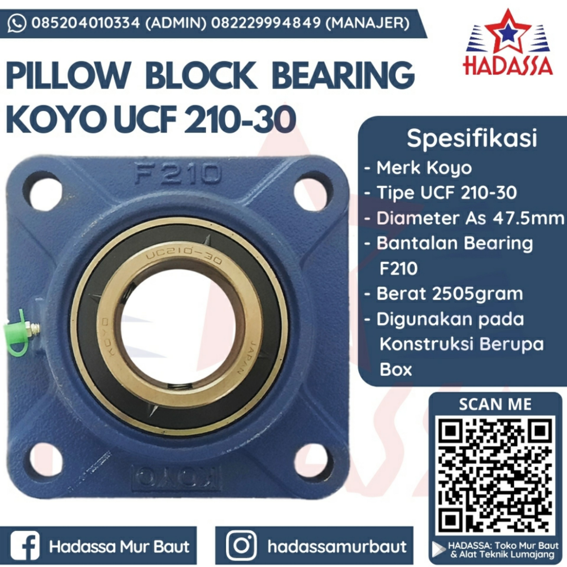 Pillow Block Bearing Koyo UCF 210-30