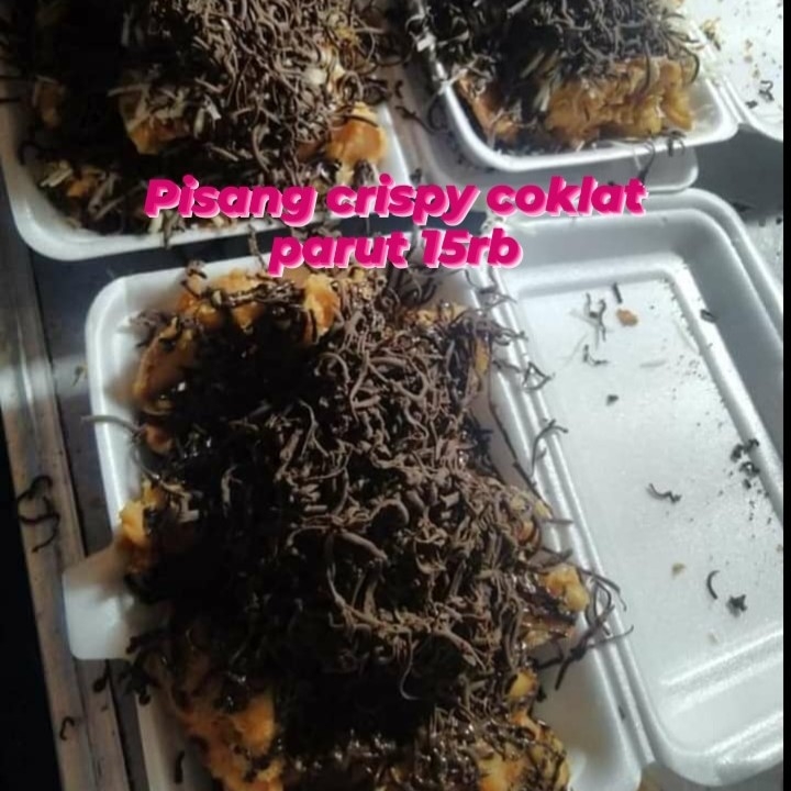 Pisang Krispi Coklat Parut