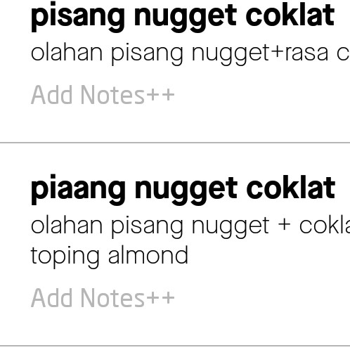 Pisang Nuget Coklat