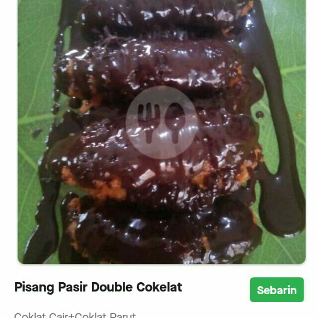 Pisang Pasir Double Coklat