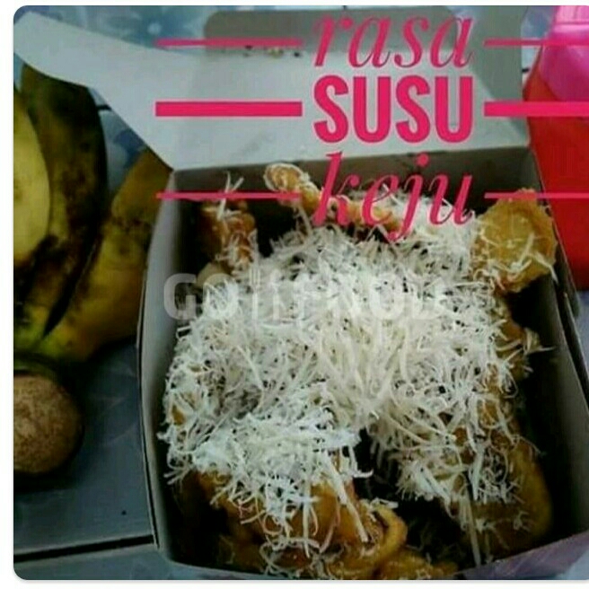 Pisang keju dan  susu