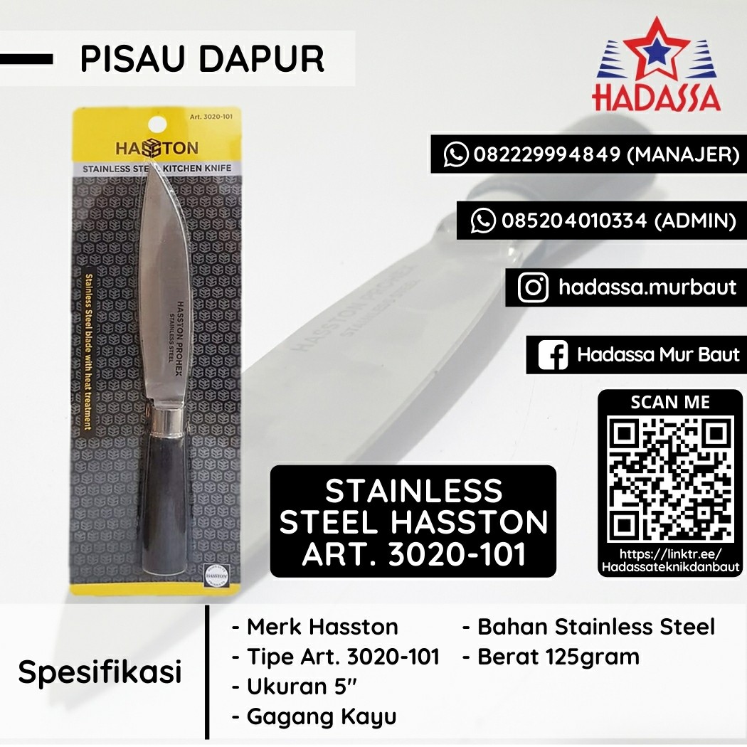 Pisau Dapur Stainless Steel Hasston Art 3020-101