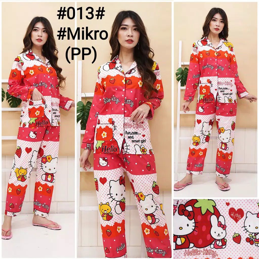 Piyama PP Hellokitty Strawberry Fit To XL