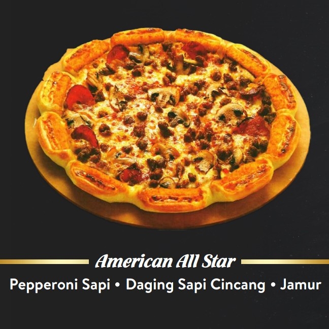 Pizza Besar American All Star Tanpa Pinggiran