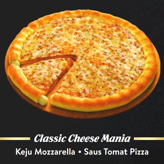 Pizza Besar Classic Cheese Tanpa Pinggiran