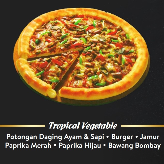 Pizza Kecil Tropical Vegetable Pinggiran Keju