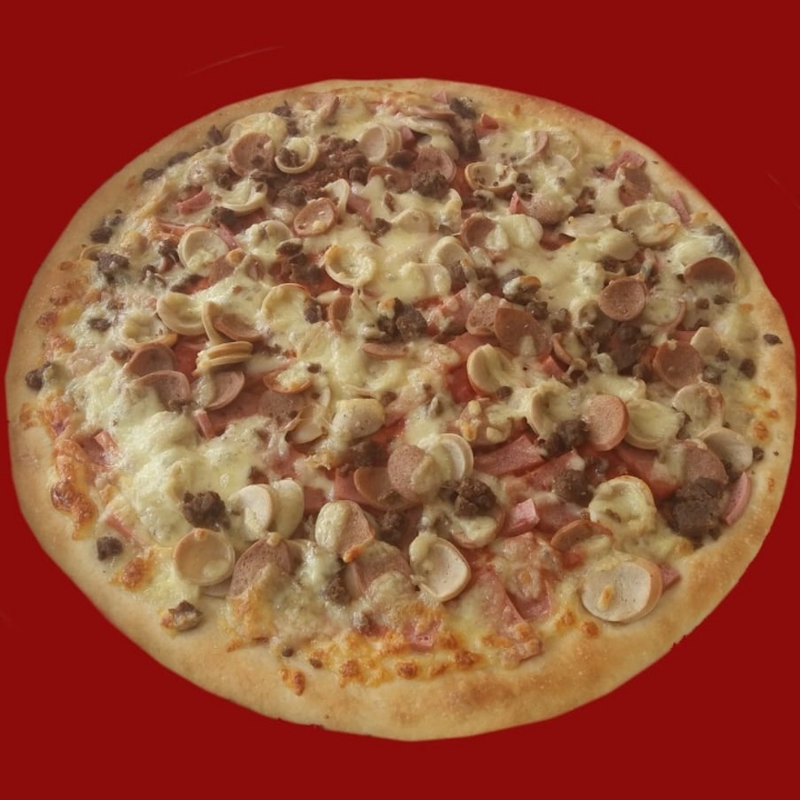 Pizza Meat Lover Pinggiran Double Cheese Ukuran Besar 