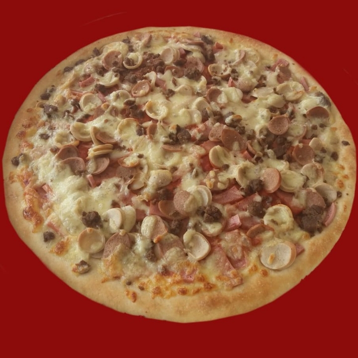 Pizza Meat Lover Pinggiran Double Cheese Ukuran Kecil