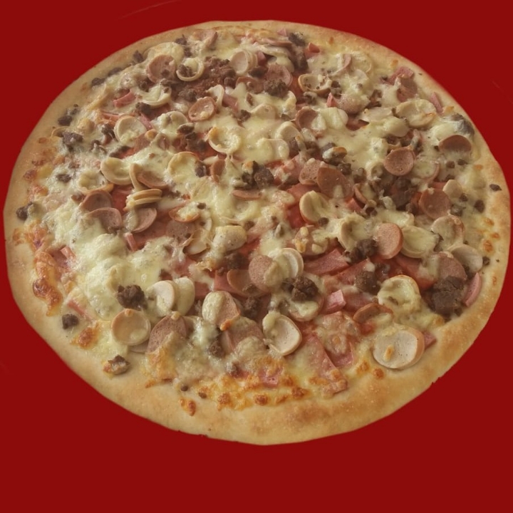 Pizza Meat Lover Pinggiran Keju Ukuran Besar 