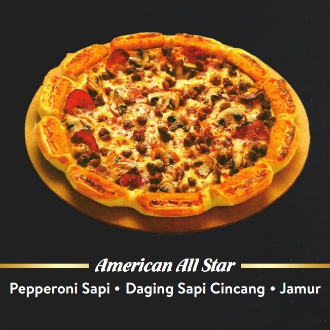 Pizza Sedang American All Star Tanpa Pinggiran