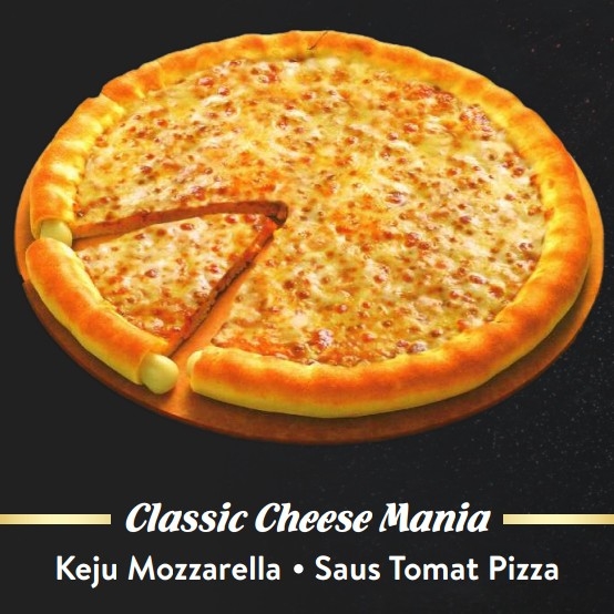 Pizza Sedang Classic Cheese Mania Tanpa Pinggiran