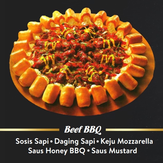 Pizza Kecil Beef BBQ Pinggiran Sosis