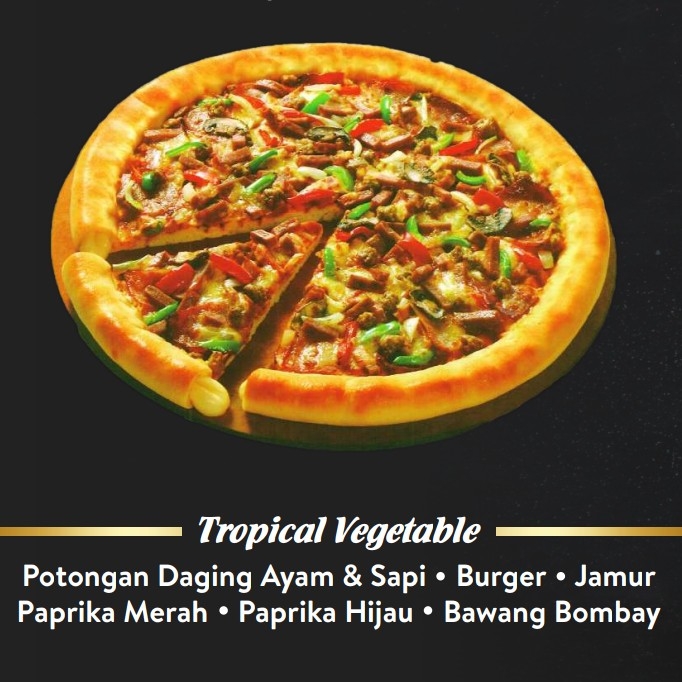 Pizza Sedang Tropical Vegetable Pinggiran Keju