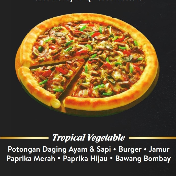 Pizza Kecil Tropical Vegetable Pinggiran Sosis