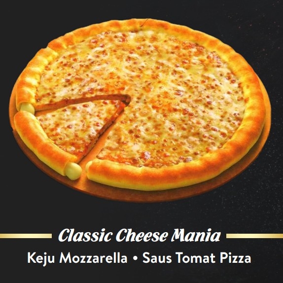 Pizza Kecil Classic Cheese Mania Tanpa Pinggiran