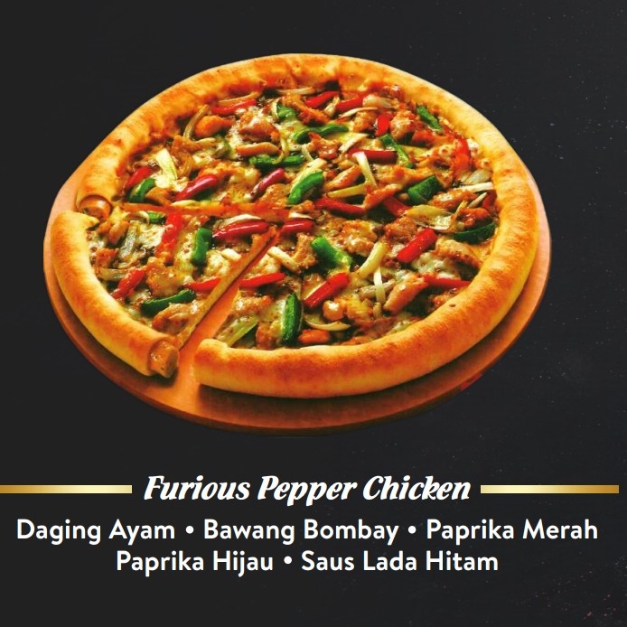 Pizza Kecil Furious Papper Chicken Tanpa Pinggiran