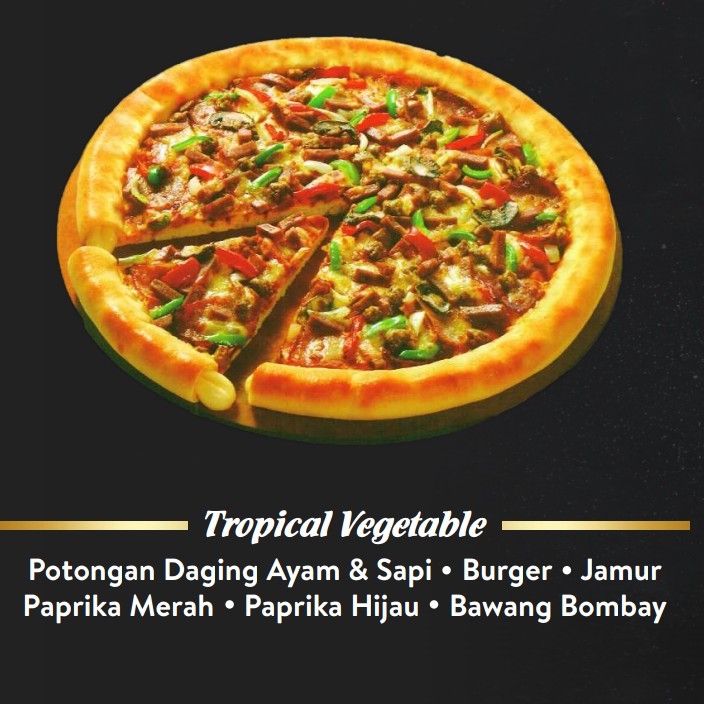 Pizza Kecil Tanpa Pinggiran Tropical Vegetable