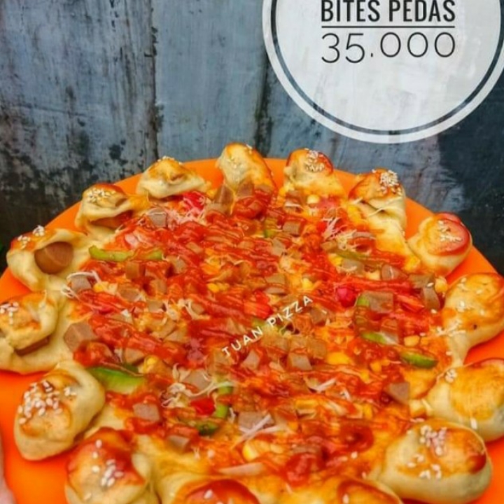 Pizza Sosis Bites Pedas