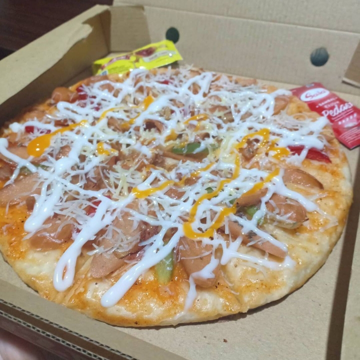 Pizza ayam keju ceddar