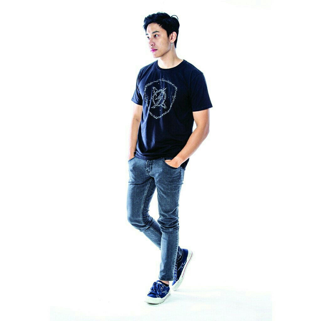 Planet Surf Clothing Kaos Pria Lengan Pendek Hitam Star 202D 2