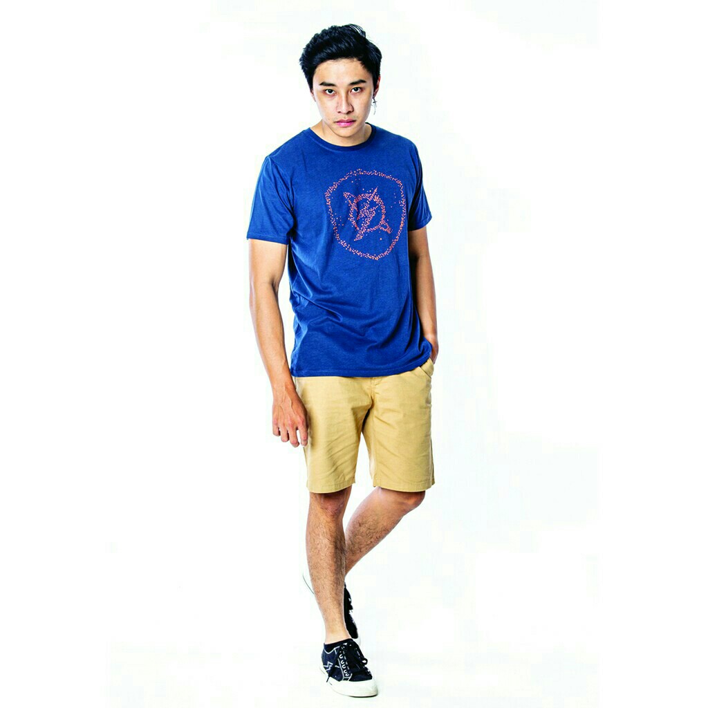 Planet Surf Clothing Kaos Pria Lengan Pendek Navy Star 202D