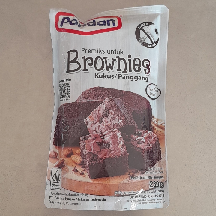 Pondan Brownies Kukus Atau Panggang